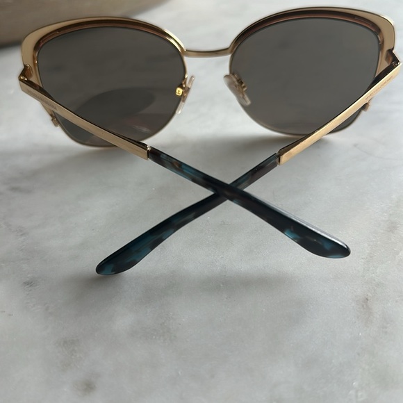 Dolce and Gabbana, sunglasses, blue and gold with a gold flash mirror - Picture 3 of 4